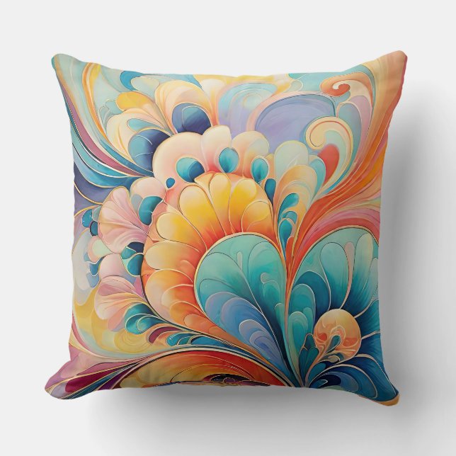 Coussin Flora 3 Floral Pastel Jeu d'oreiller (Recto)