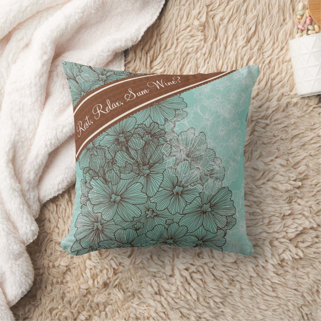 Coussin Flora Abstrait Ruban N Vin (Couverture)
