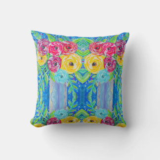 coussin floral Abstrait "Bloom in Color"