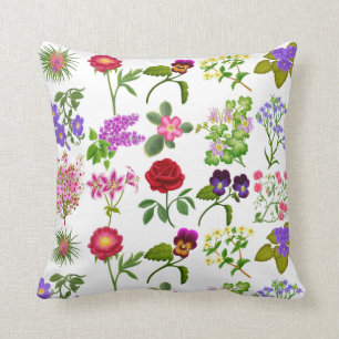Coussin floral anglais de jardin