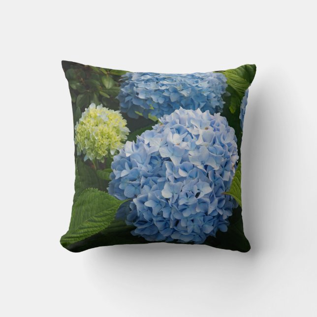 Coussin Floral Blue Hydrangea Photo (Recto)