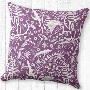 Coussin Floral Botanique violet