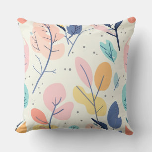 Coussin floral couleur pastel