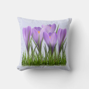 Coussin floral crocus