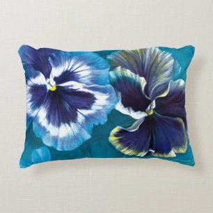 Coussin floral de beaux-arts de pensée