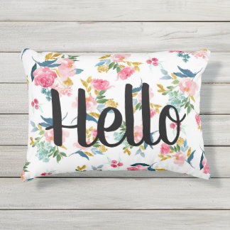 Coussin floral de bonjour extérieur