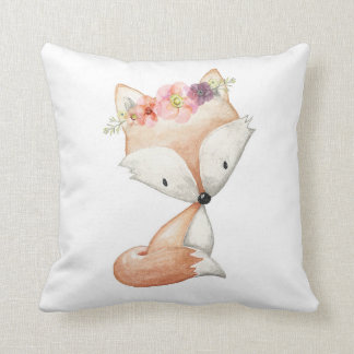 Coussin floral de crèche de région boisée de Fox