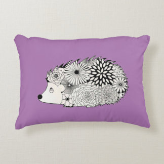 coussin floral de hérisson