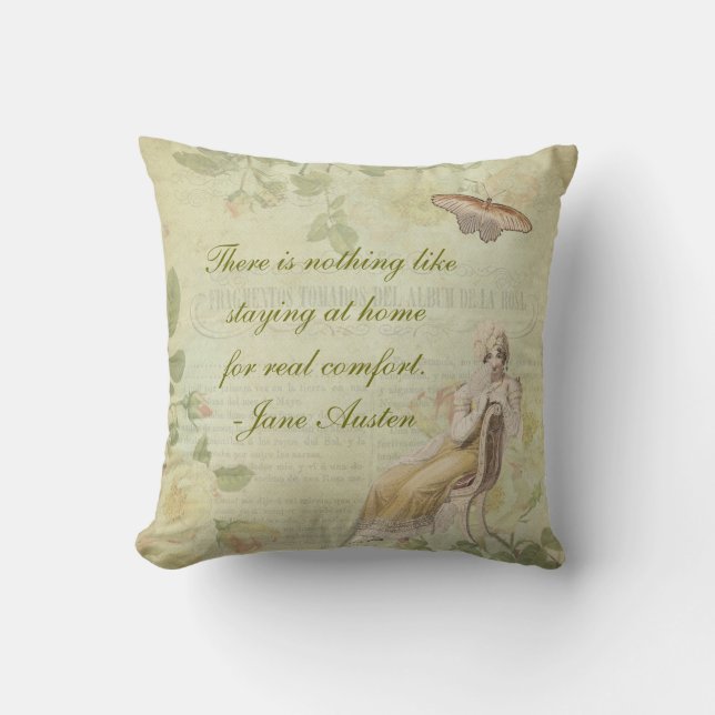 Coussin floral de Jane Austen (Recto)
