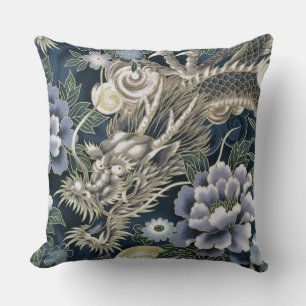 Coussin floral de sabot de dragon asiatique