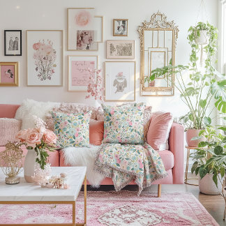 Coussin Floral Design Toss Pillows - Customized Sizing