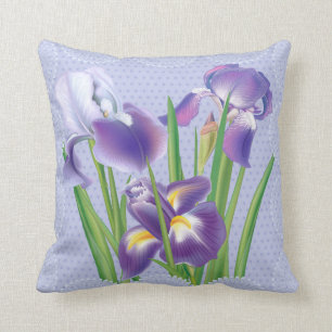 Coussin floral d'iris