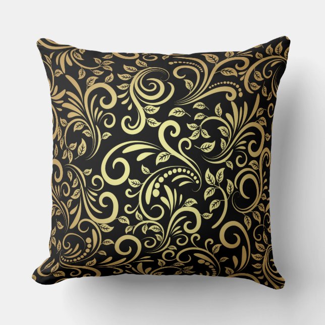 Coussin floral doré (Recto)
