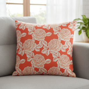 Coussin Floral Élégant au Charme Vintage