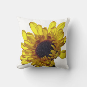 Coussin Floral Golden brillant Fleur Jaune Cadeau Abstrait