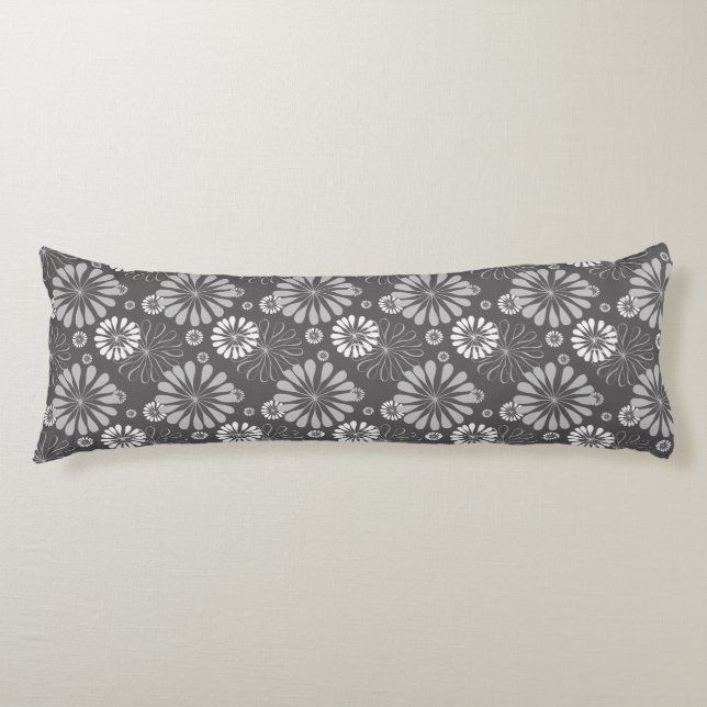 coussin floral gris (Devant)