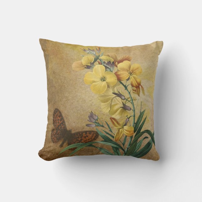 Coussin Floral jaune (Recto)