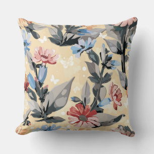 Coussin Floral Jaune
