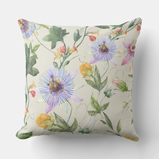 Coussin Floral Lilac Feuilleté Personnalisé | Vous êtes sp (Recto)