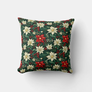 Coussin Floral Motif de Noël
