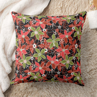 Coussin Floral multicolored sketch retro autumn