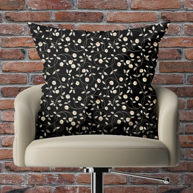 Coussin Floral noir et blanc (MATCHING items in our store. )