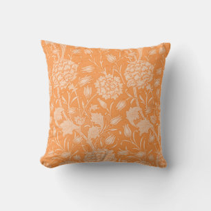 Coussin Floral orange classique