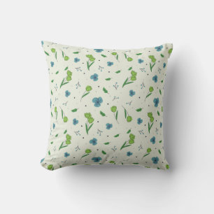 Coussin Floral Pattern Fleuron 16" x 16"