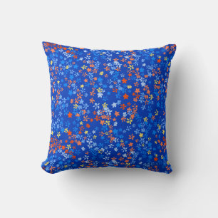 Coussin Floral psychédélique vintage de point de