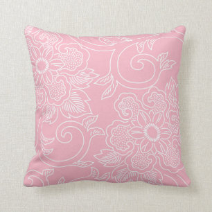 Coussin floral rose de fleurs de cerisier