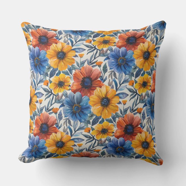 Coussin Floral rustique mode rétro motif (Recto)