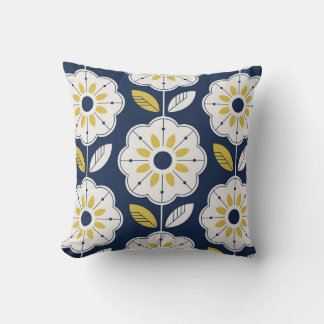 Coussin Floral style scandinave Motif sans couture