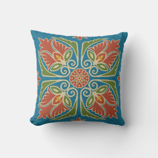 Coussin Floral Talavera Tile Outdoor Pillow