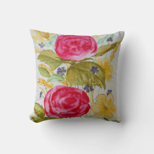 Coussin floral throw pillow