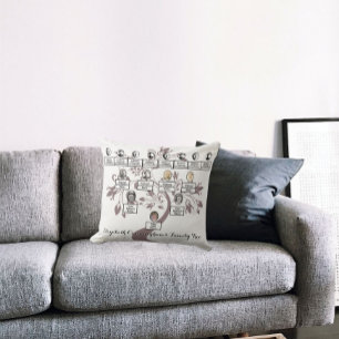 Coussin Floral Tree Plum Silhouette Family Tree Photos