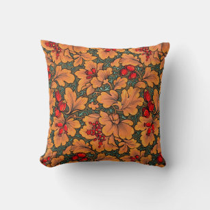 Coussin Floral victorien et feuille Motif Nature Art