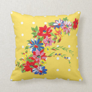 Coussin floral vintage