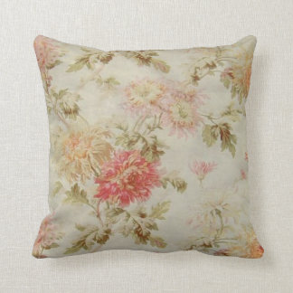 Coussin Floral vintage français et Ticking des années 1800