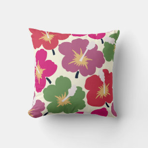Coussin Flore en gras multicolore