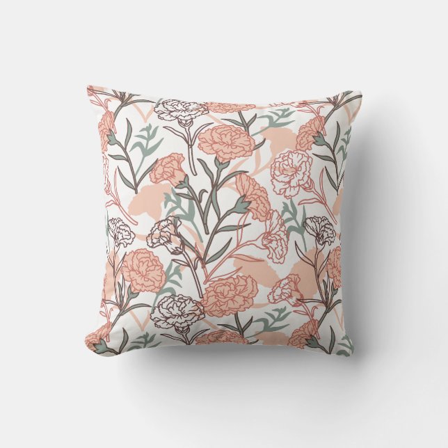 Coussin Flore inspirée par la nature : Motif de fleurs de  (Recto)