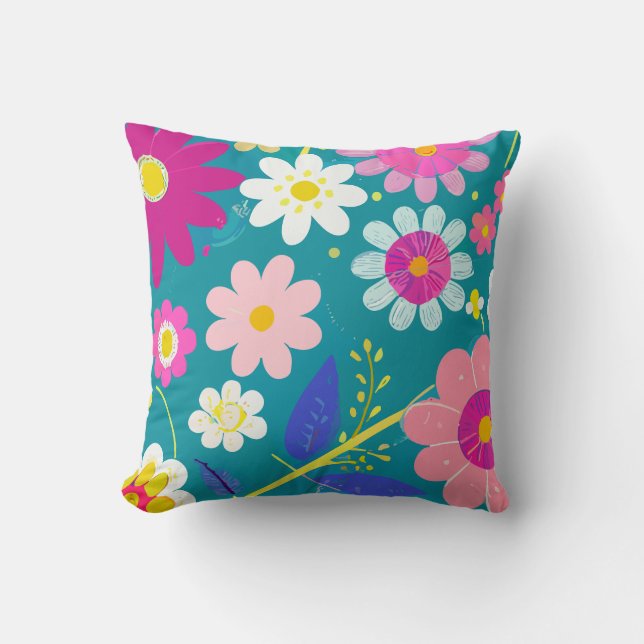 Coussin Flore sauvage (Recto)