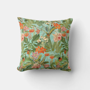 Coussin Flore Tropicale Et Palmier Rainforest Jeter Oreill