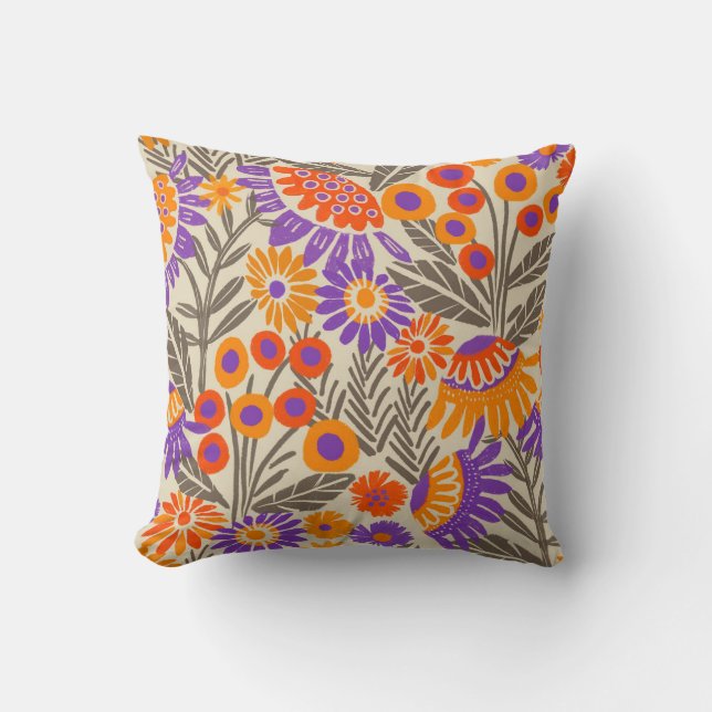 Coussin Flore tropicale gras (Recto)