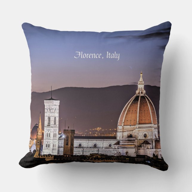 Coussin Florence, Italie, photo du paysage urbain, (Recto)