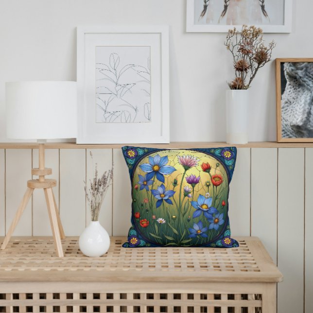 Coussin Flores en verre tendu (Créateur téléchargé)