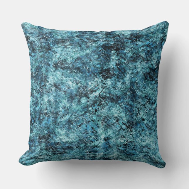 Coussin Floresta azul sob nevasca ou vidro trincado (Recto)