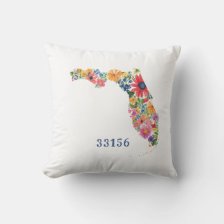 Coussin Florida rempli de fleurs + texte personnal