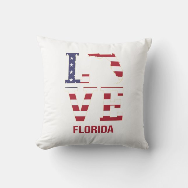 Coussin Floride USA State Love (Recto)