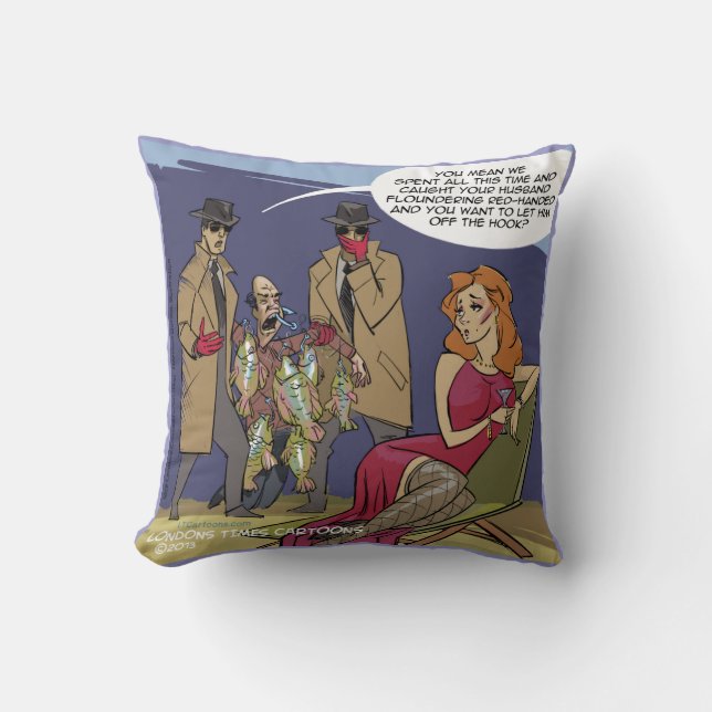 Coussin Floudering Mari Irritated Femme drôle (Recto)