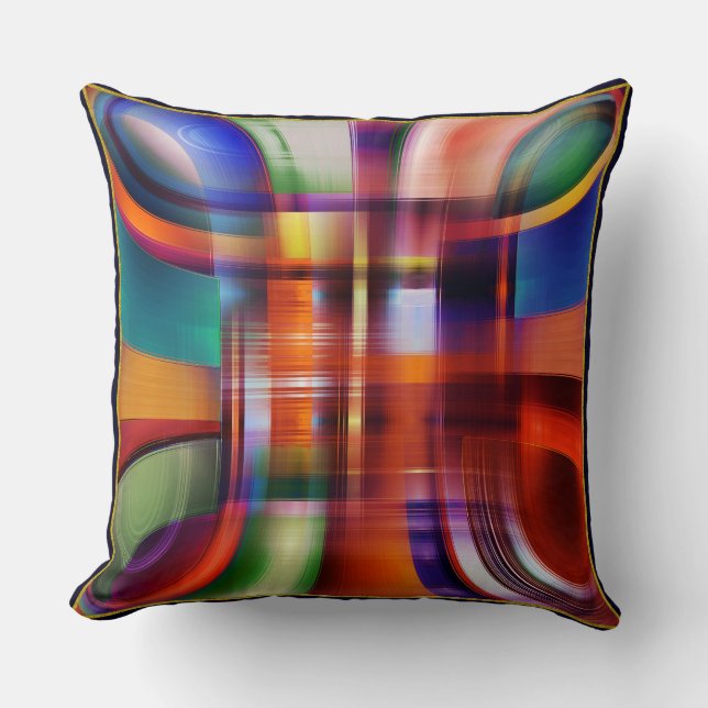 Coussin Fluide Abstrait Conception réversible Jeu d'oreill (Recto)